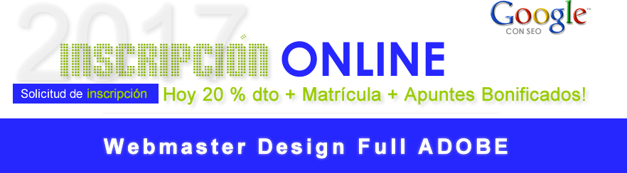 CURSO DE DISEÑO WEB COMPLETO :INSCRIPCIÓN 2016